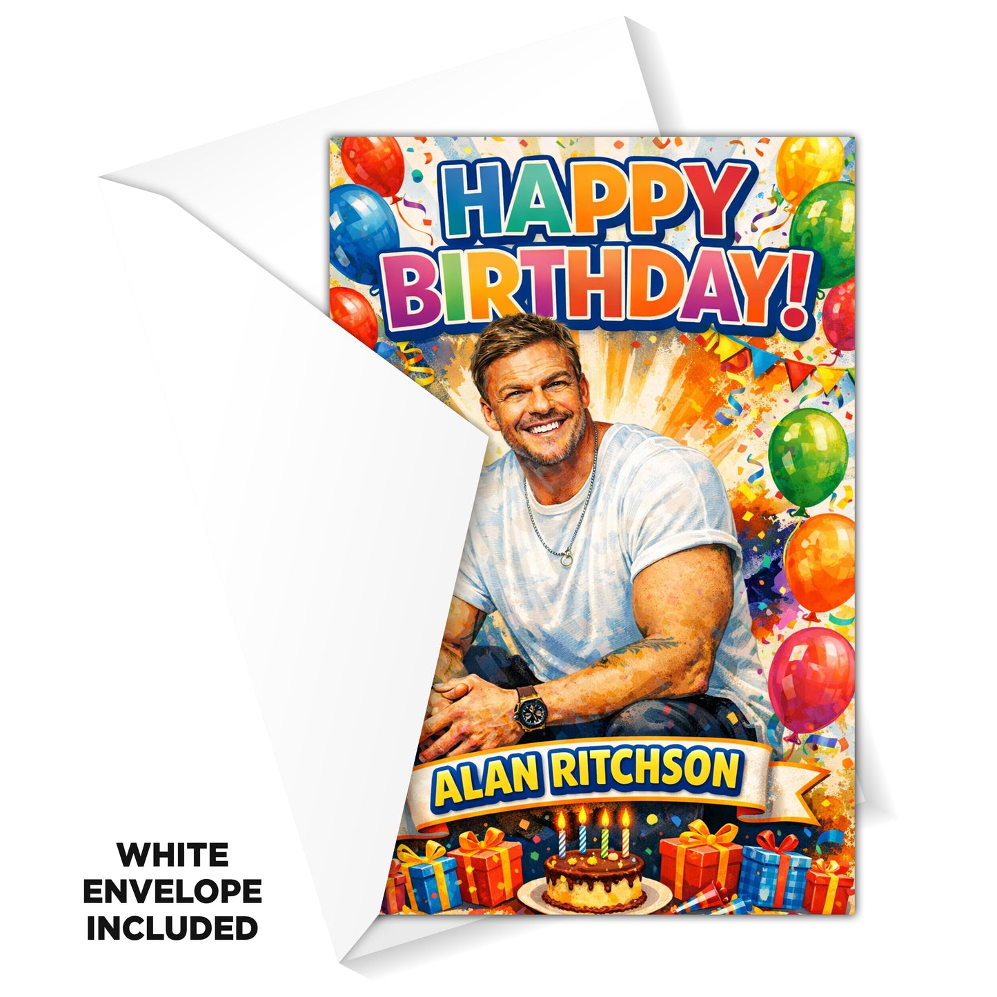 Alan Ritchson Novelty Birthday Card