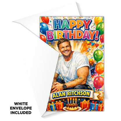 Alan Ritchson Novelty Birthday Card