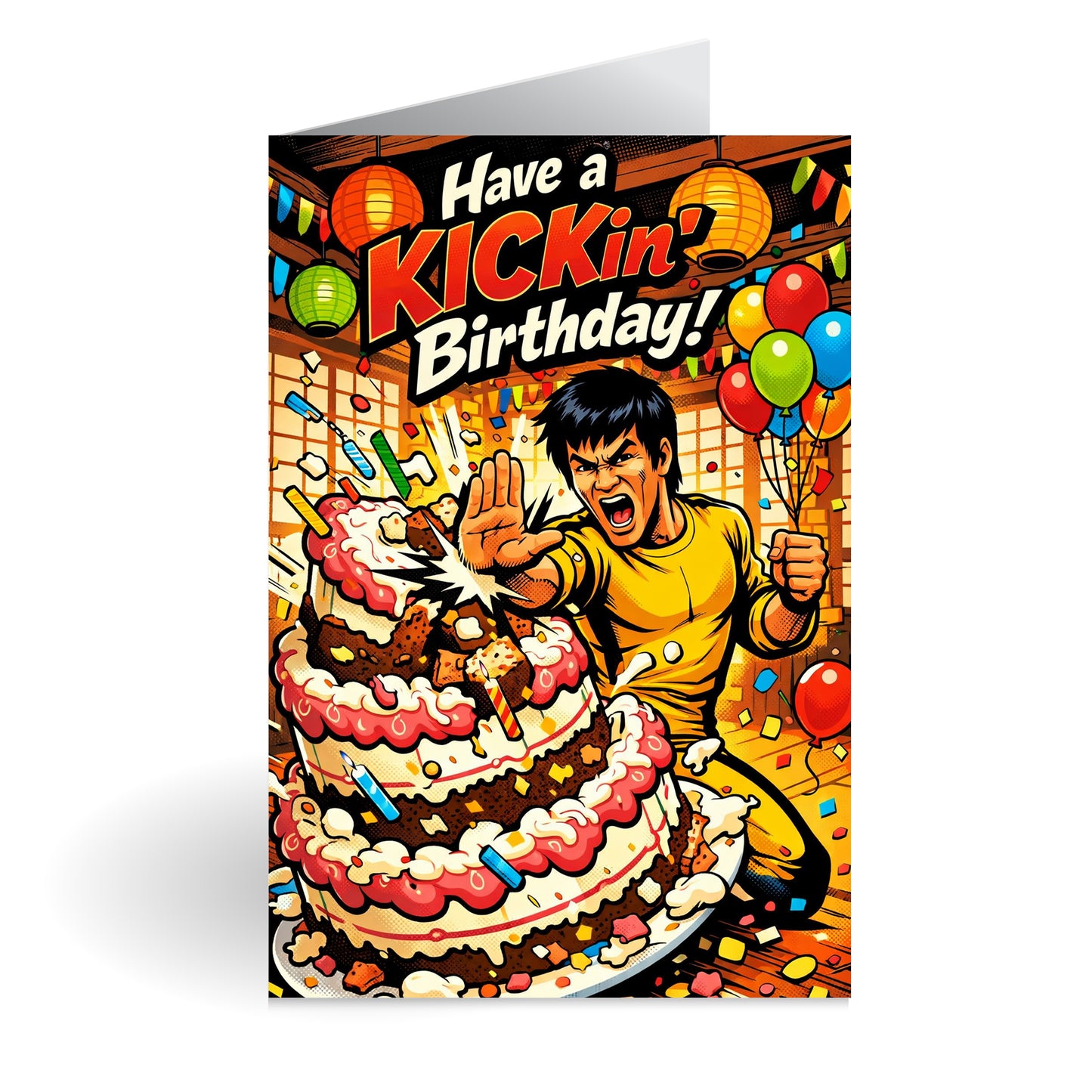 Bruce Lee Novelty Birthday Card
