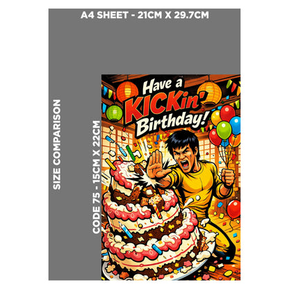 Bruce Lee Novelty Birthday Card