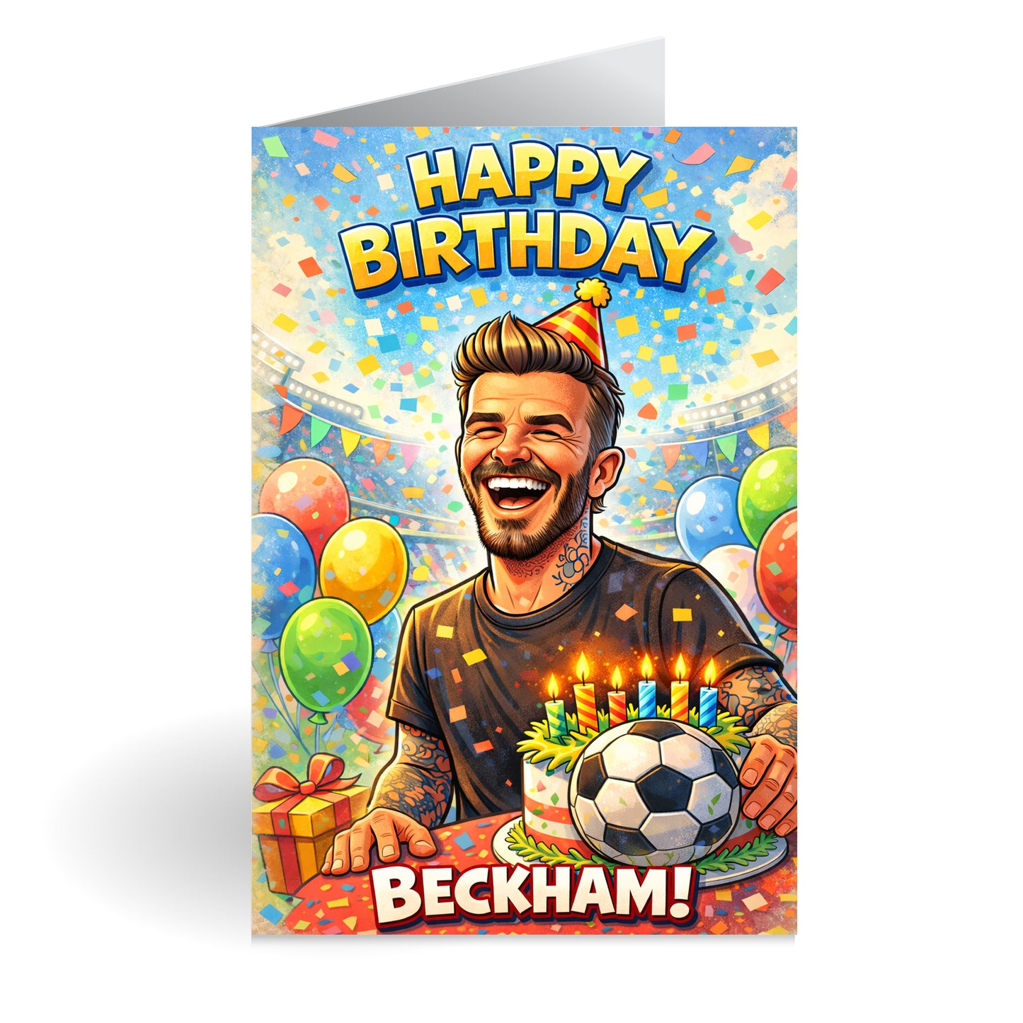 David Beckham Novelty Birthday Card