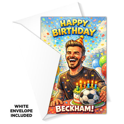 David Beckham Novelty Birthday Card