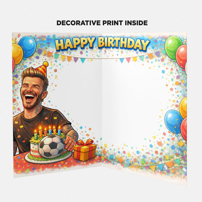 David Beckham Novelty Birthday Card