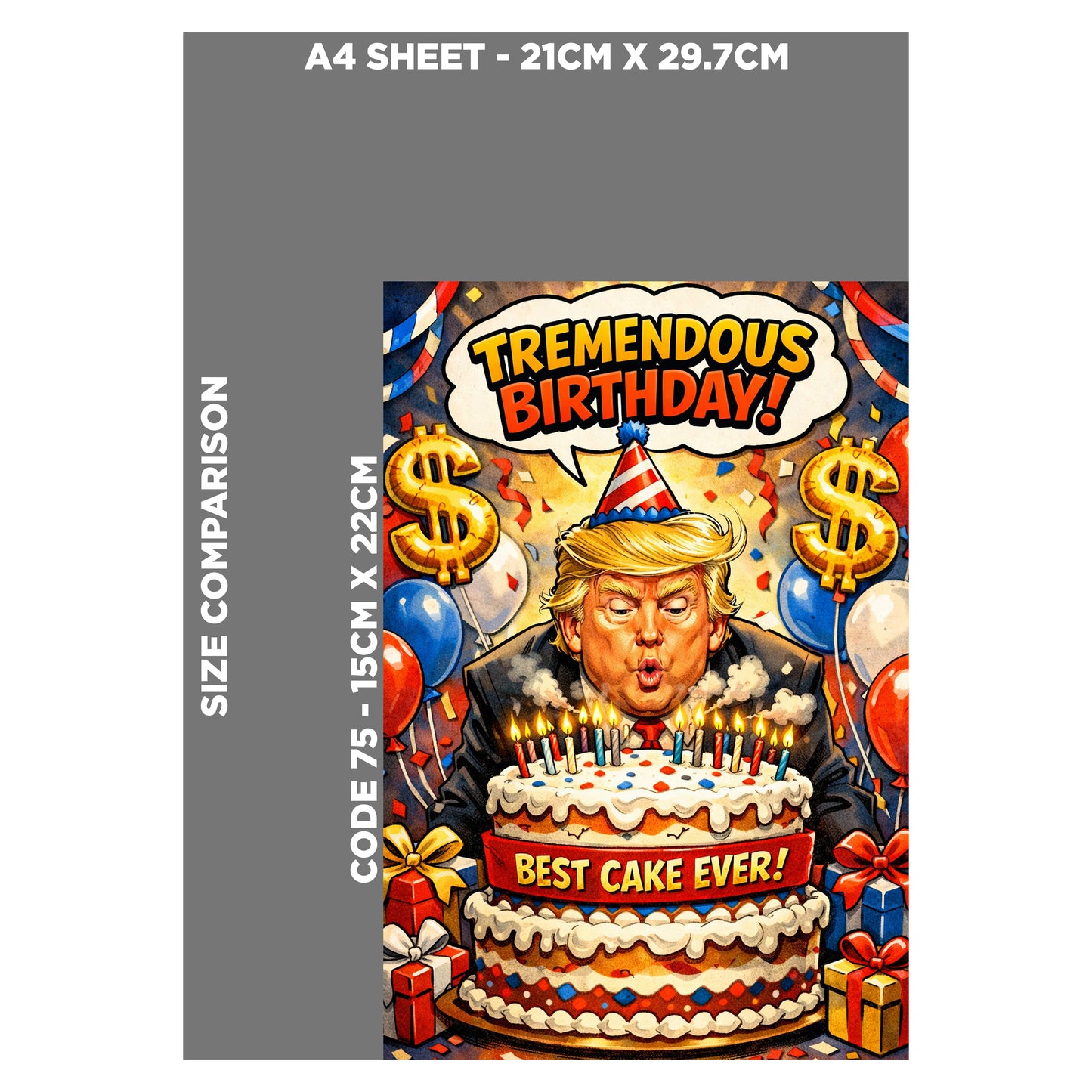 Donald Trump Novelty Birthday Card