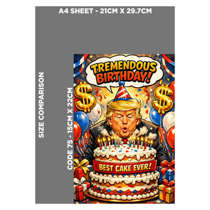 Donald Trump Novelty Birthday Card