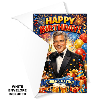 George Clooney Novelty Birthday Card