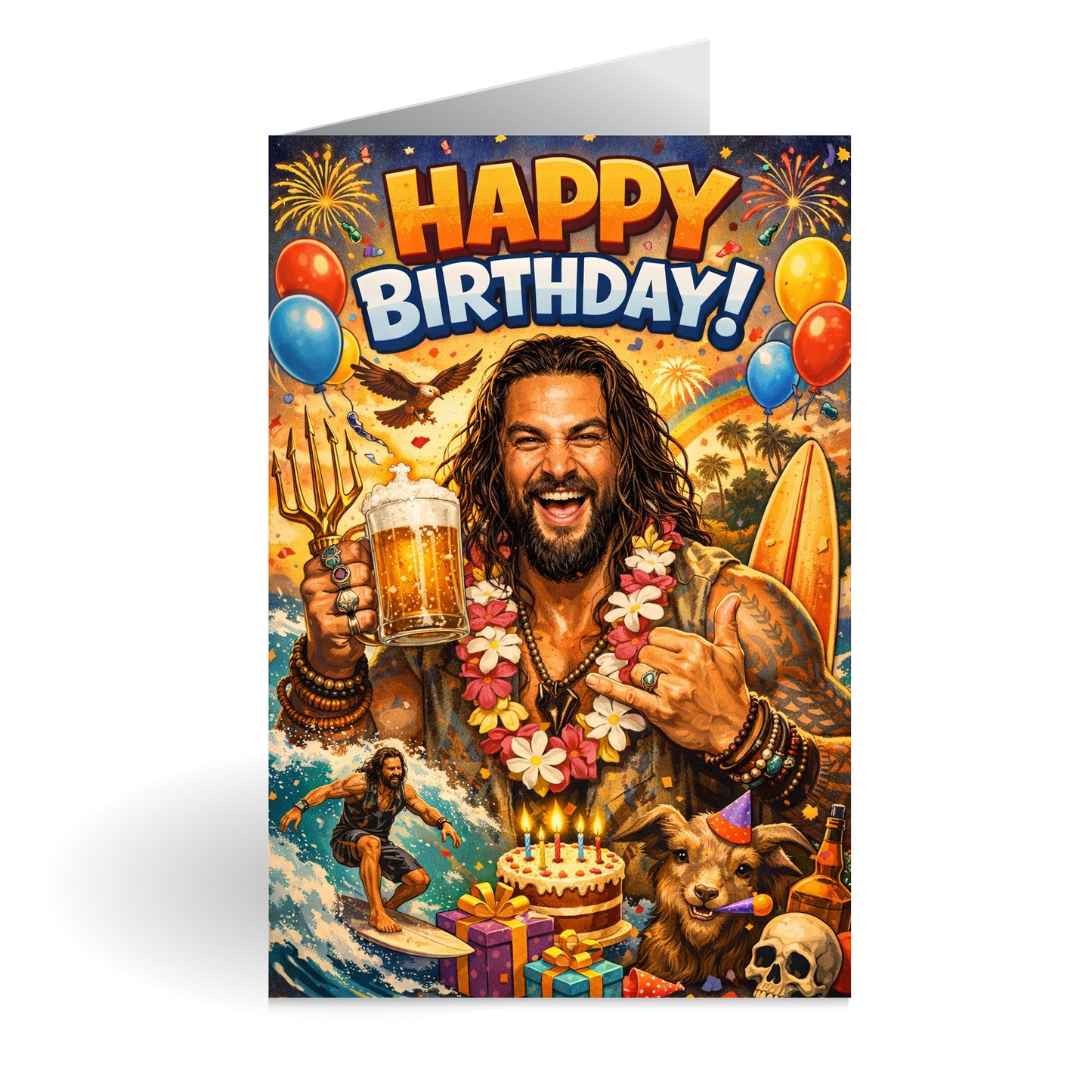 Jason Momoa Novelty Birthday Card