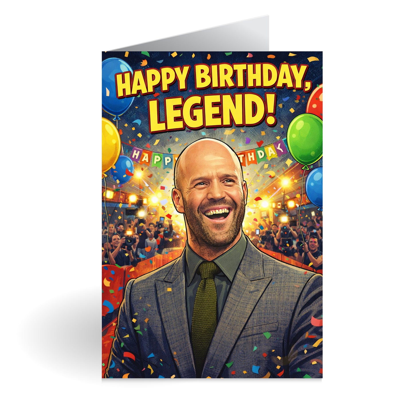 Jason Statham Novelty Birthday Card