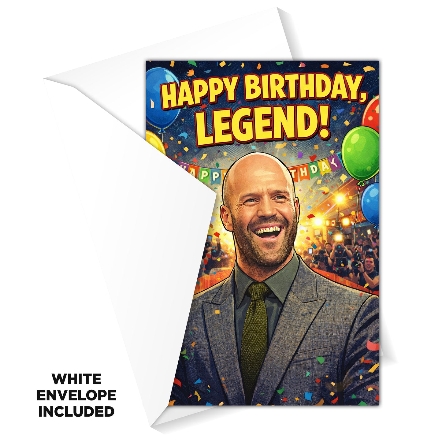 Jason Statham Novelty Birthday Card