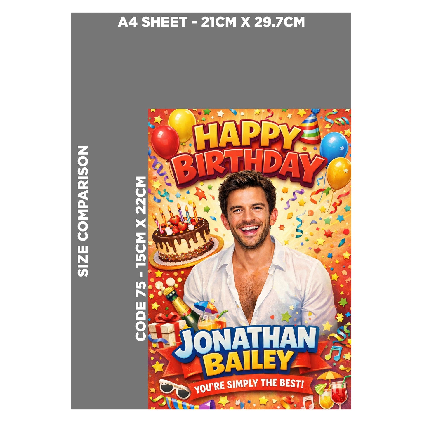 Jonathan Bailey Novelty Birthday Card