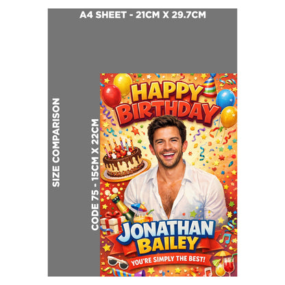 Jonathan Bailey Novelty Birthday Card