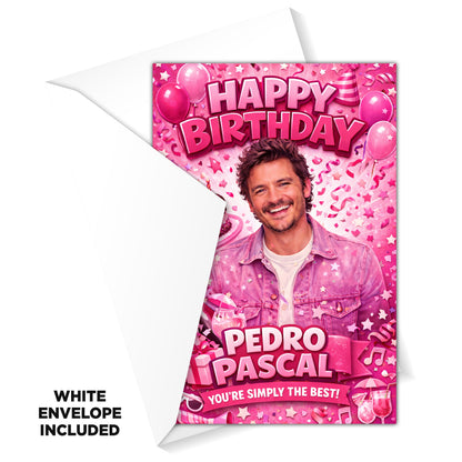 Pedro Pascal Novelty Birthday Card