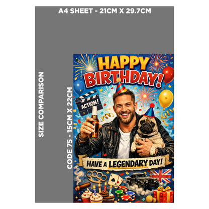Tom Hardy Novelty Birthday Card