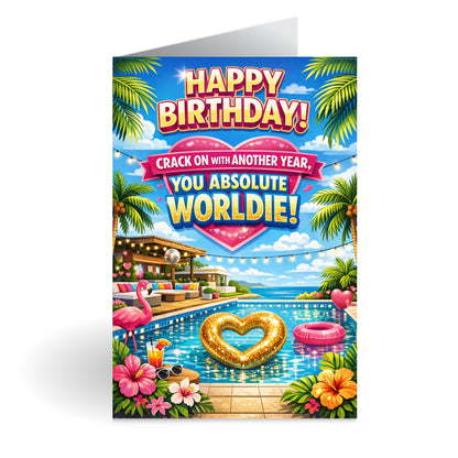 Love Island Novelty Birthday Card