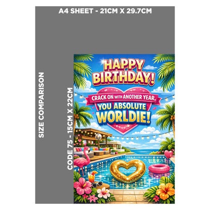 Love Island Novelty Birthday Card
