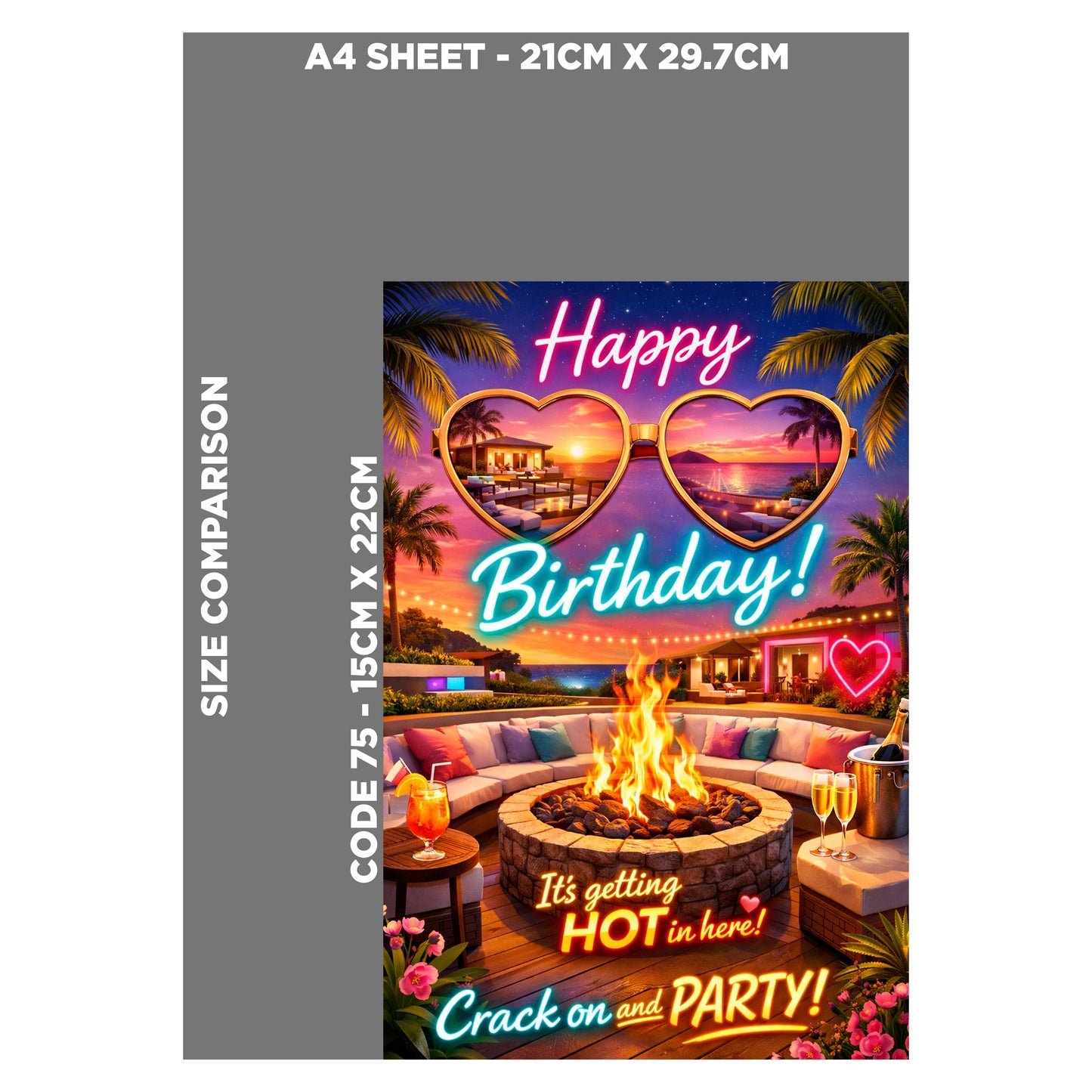 Love Island Novelty Birthday Card