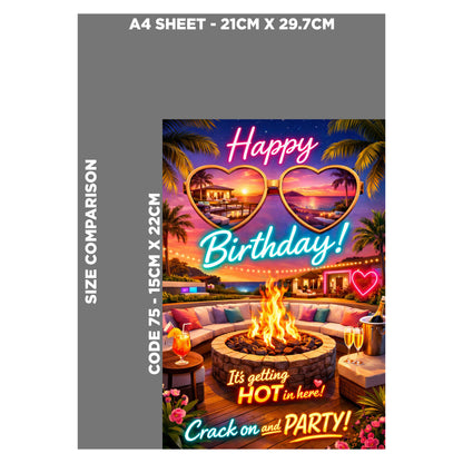 Love Island Novelty Birthday Card