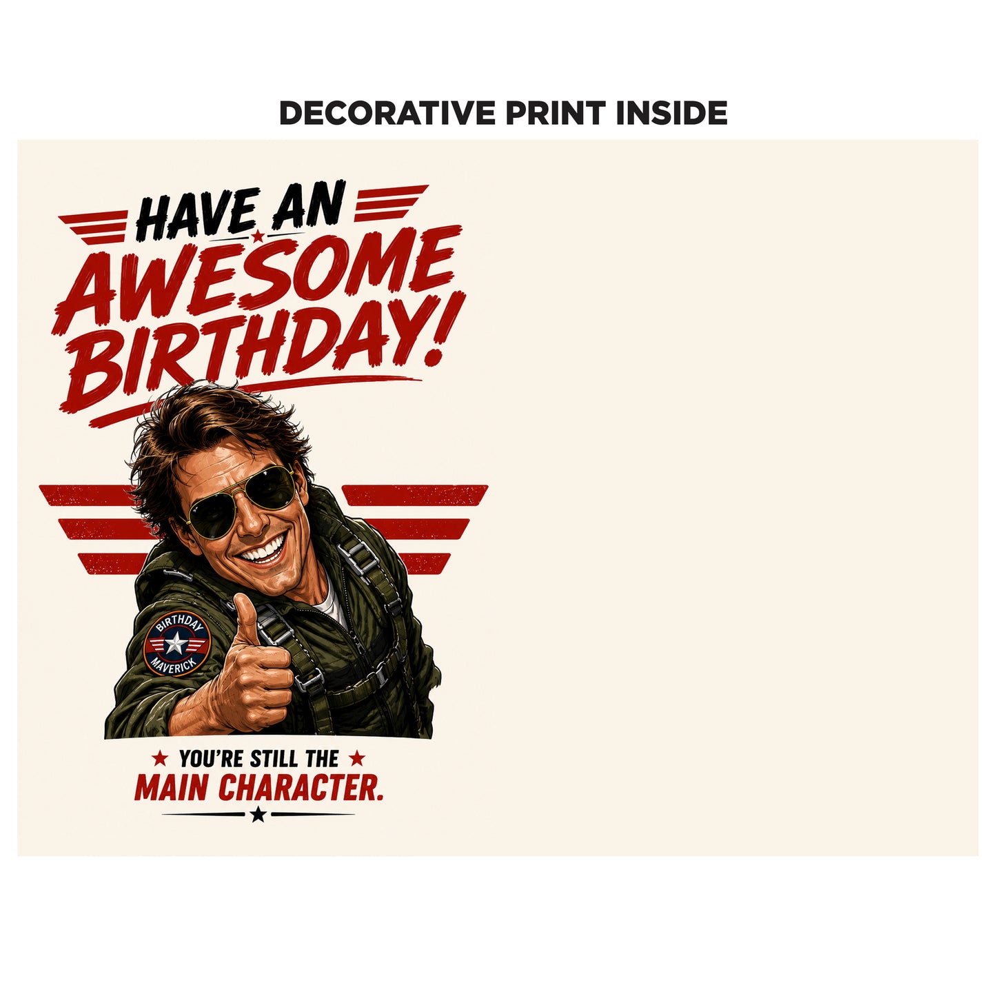 Tom Cruise Novelty Birthday Card