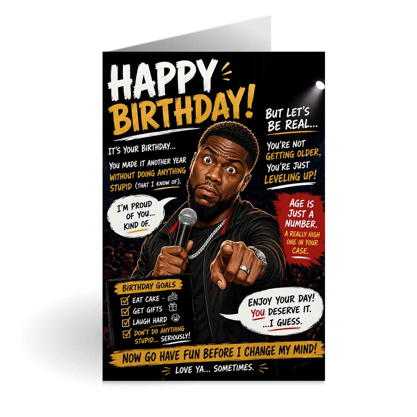 Kevin Hart Novelty Birthday Card