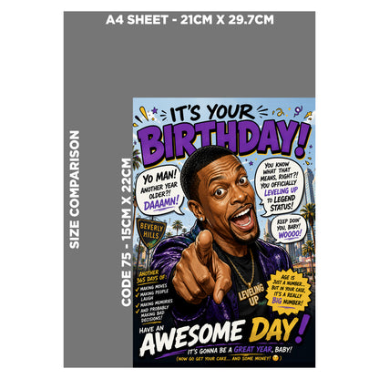 Chris  Tucker Novelty Birthday Card