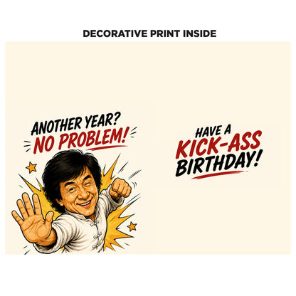 Jackie Chan Novelty Birthday Card
