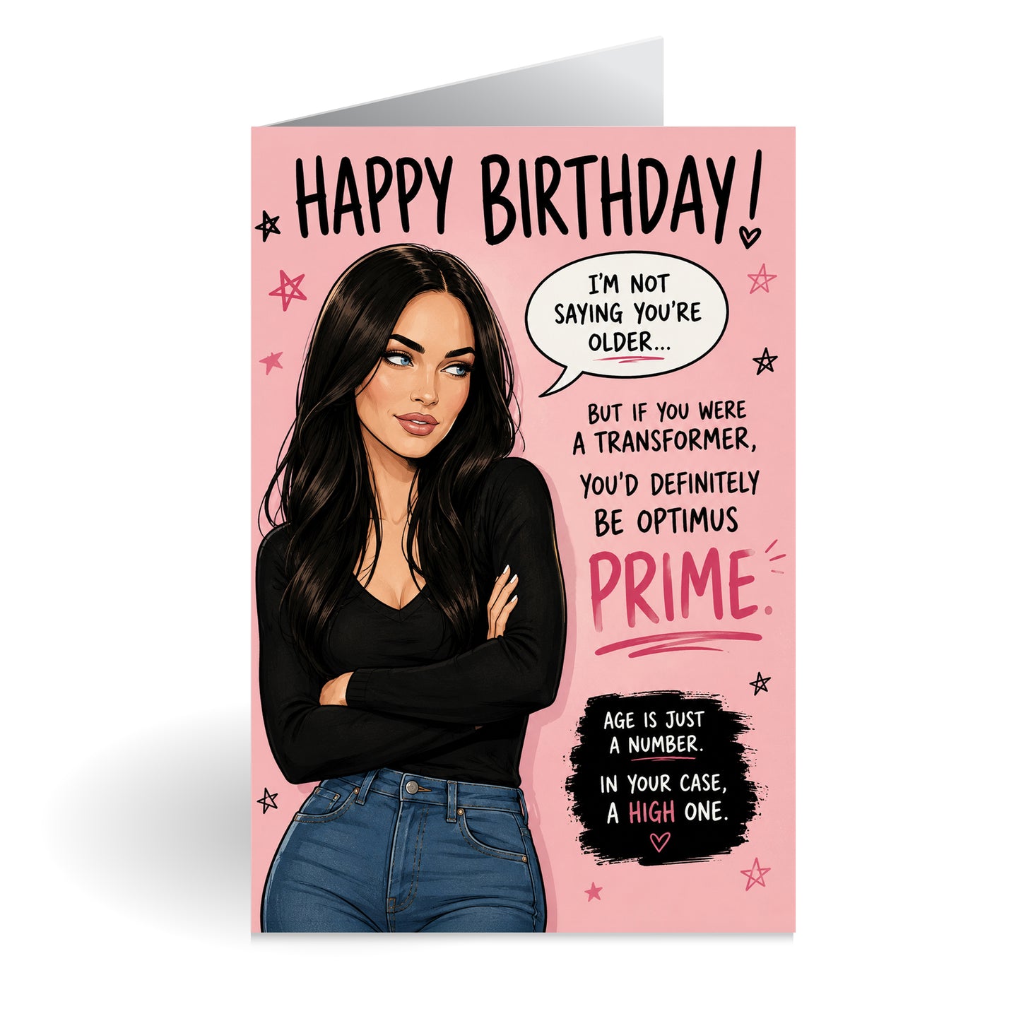 Megan Fox Novelty Birthday Card