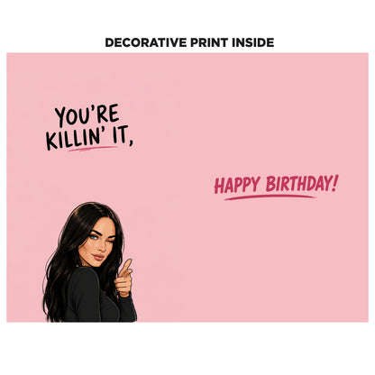 Megan Fox Novelty Birthday Card