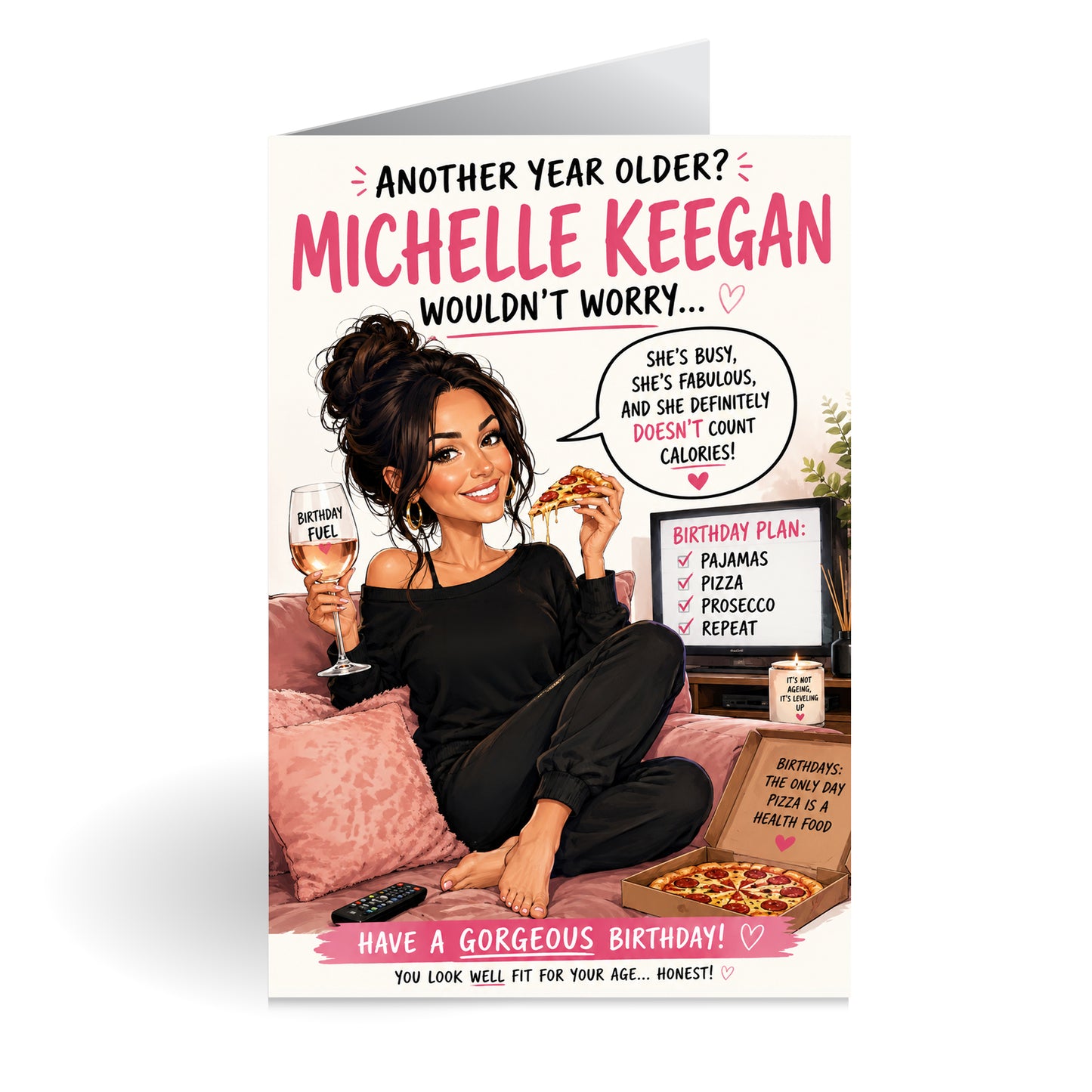 Michelle Keegan Novelty Birthday Card