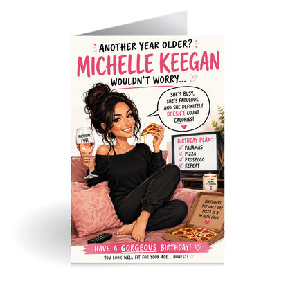 Michelle Keegan Novelty Birthday Card
