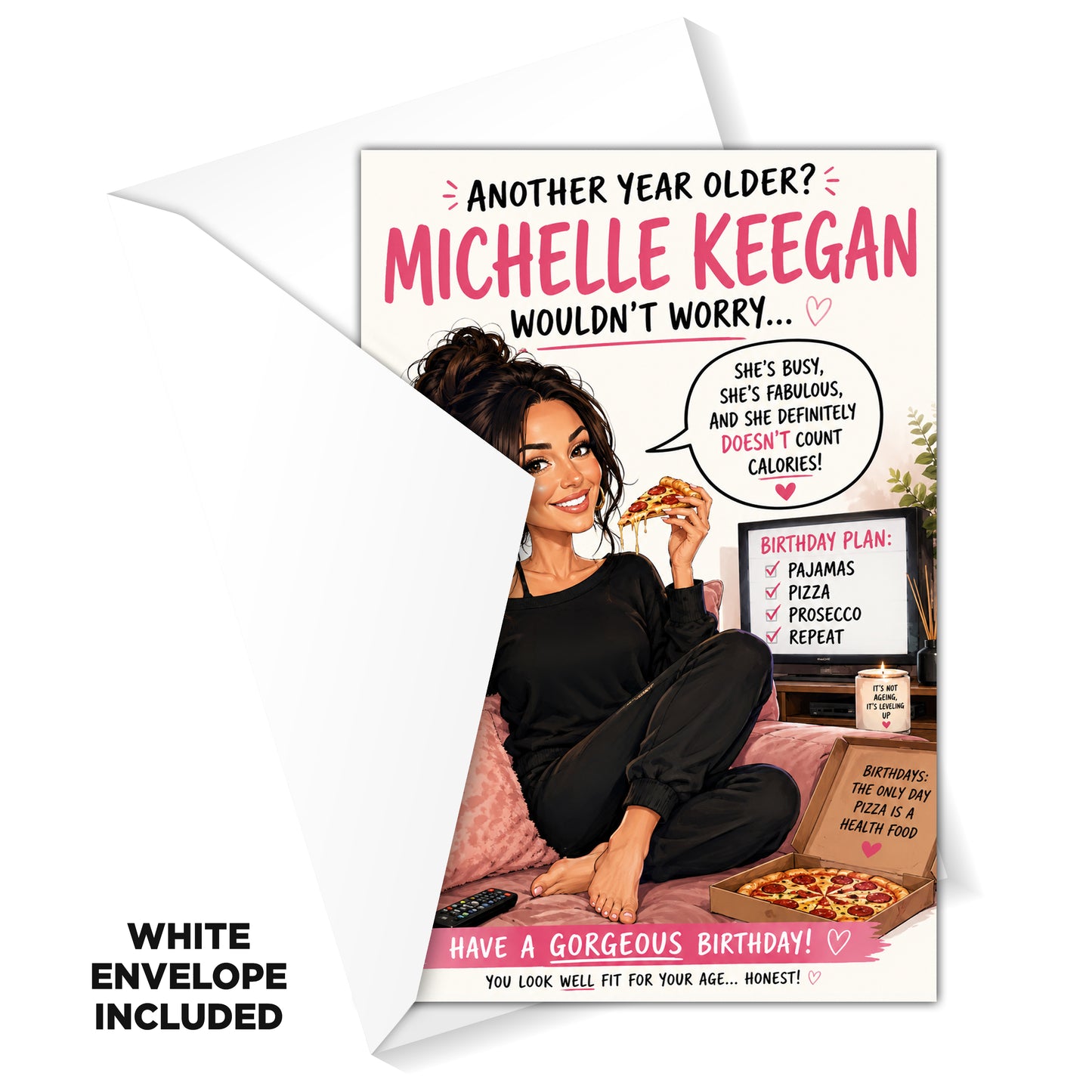 Michelle Keegan Novelty Birthday Card