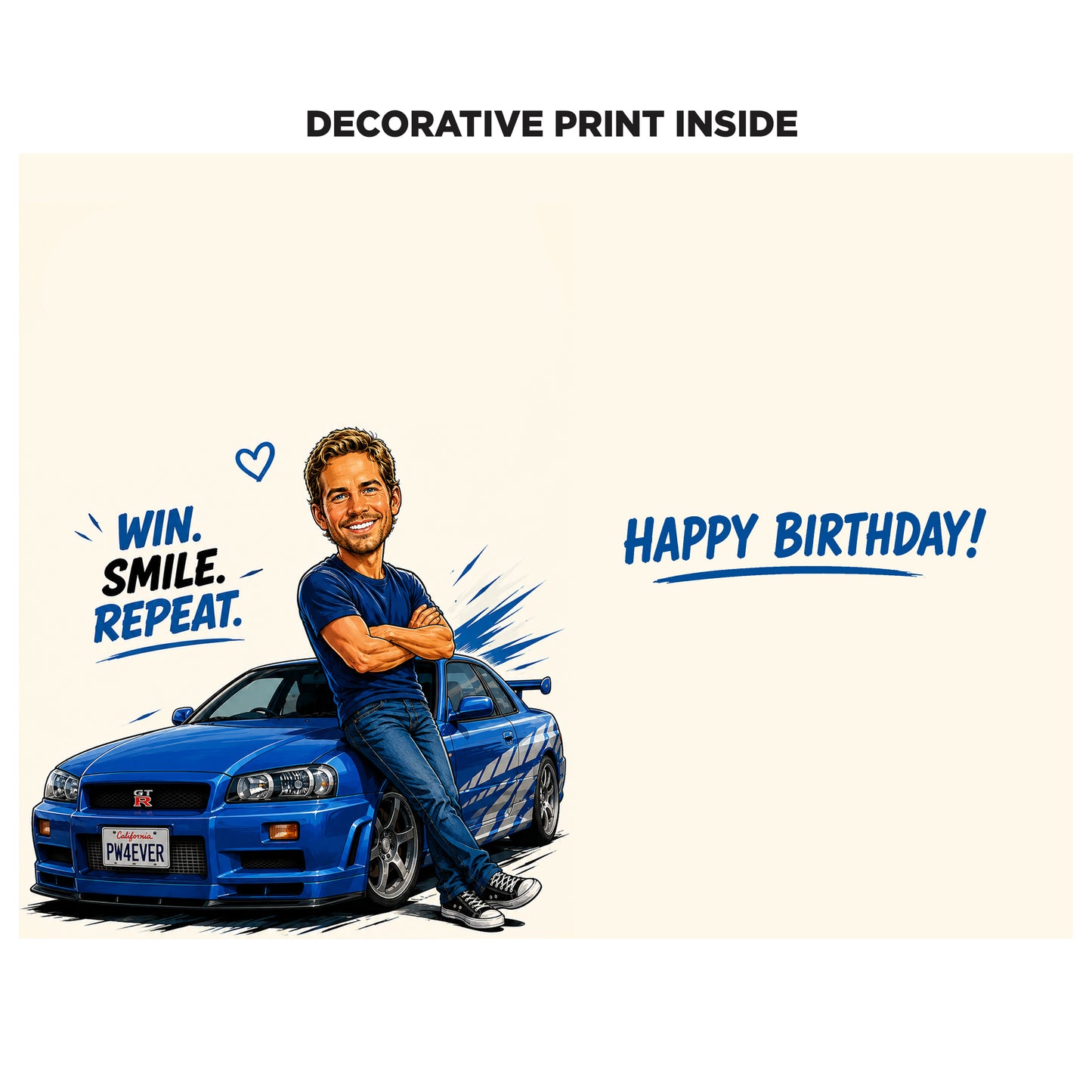 Paul Walker Novelty Birthday Card