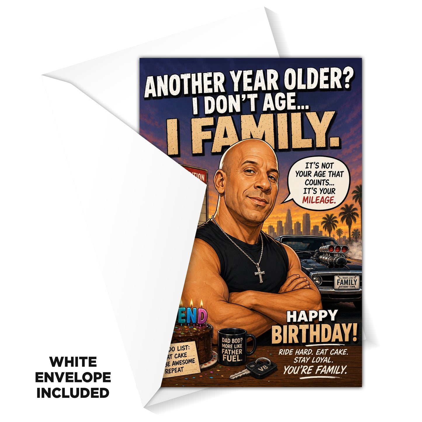 Vin Diesel Novelty Birthday Card