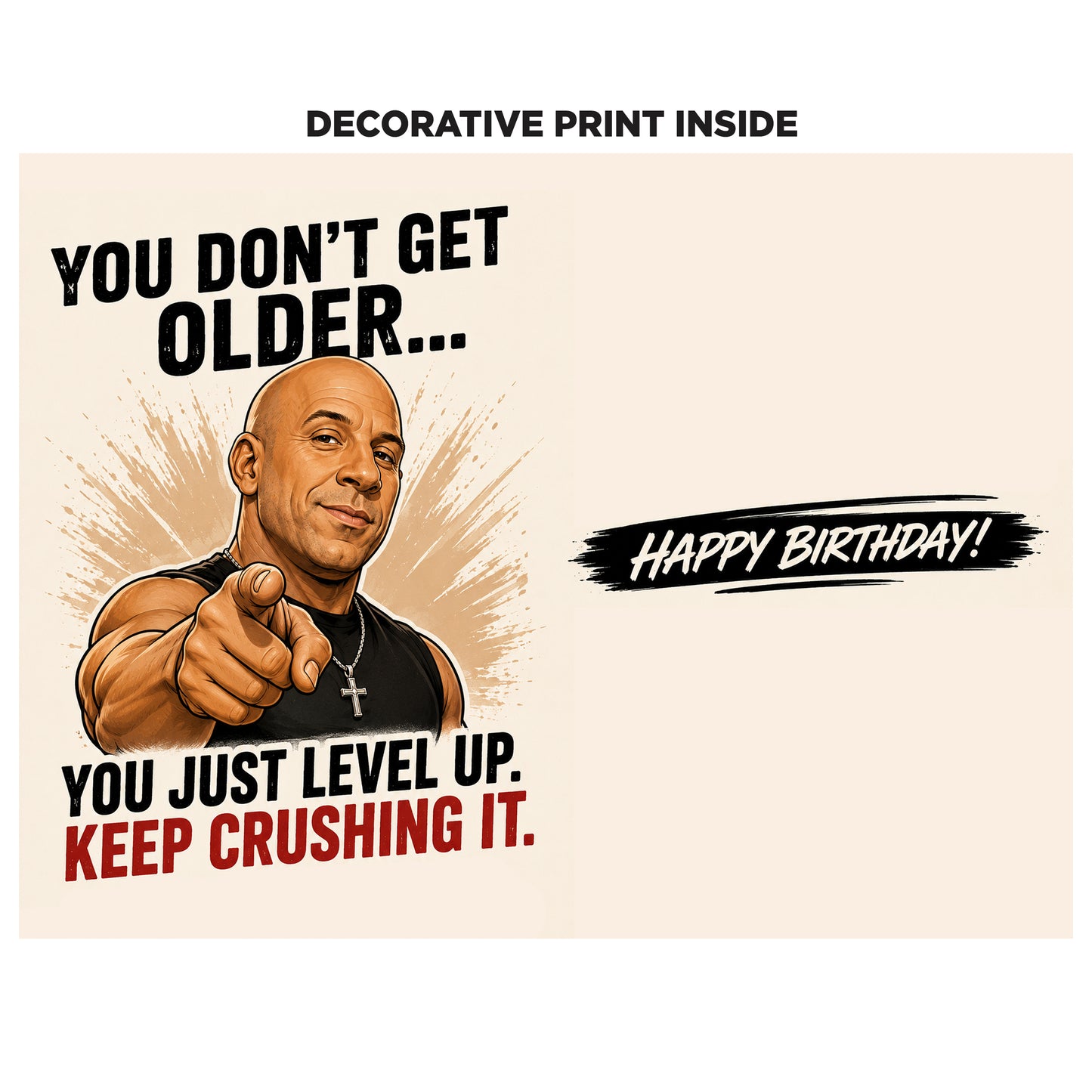 Vin Diesel Novelty Birthday Card