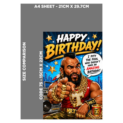 Mr T Novelty Birthday Card