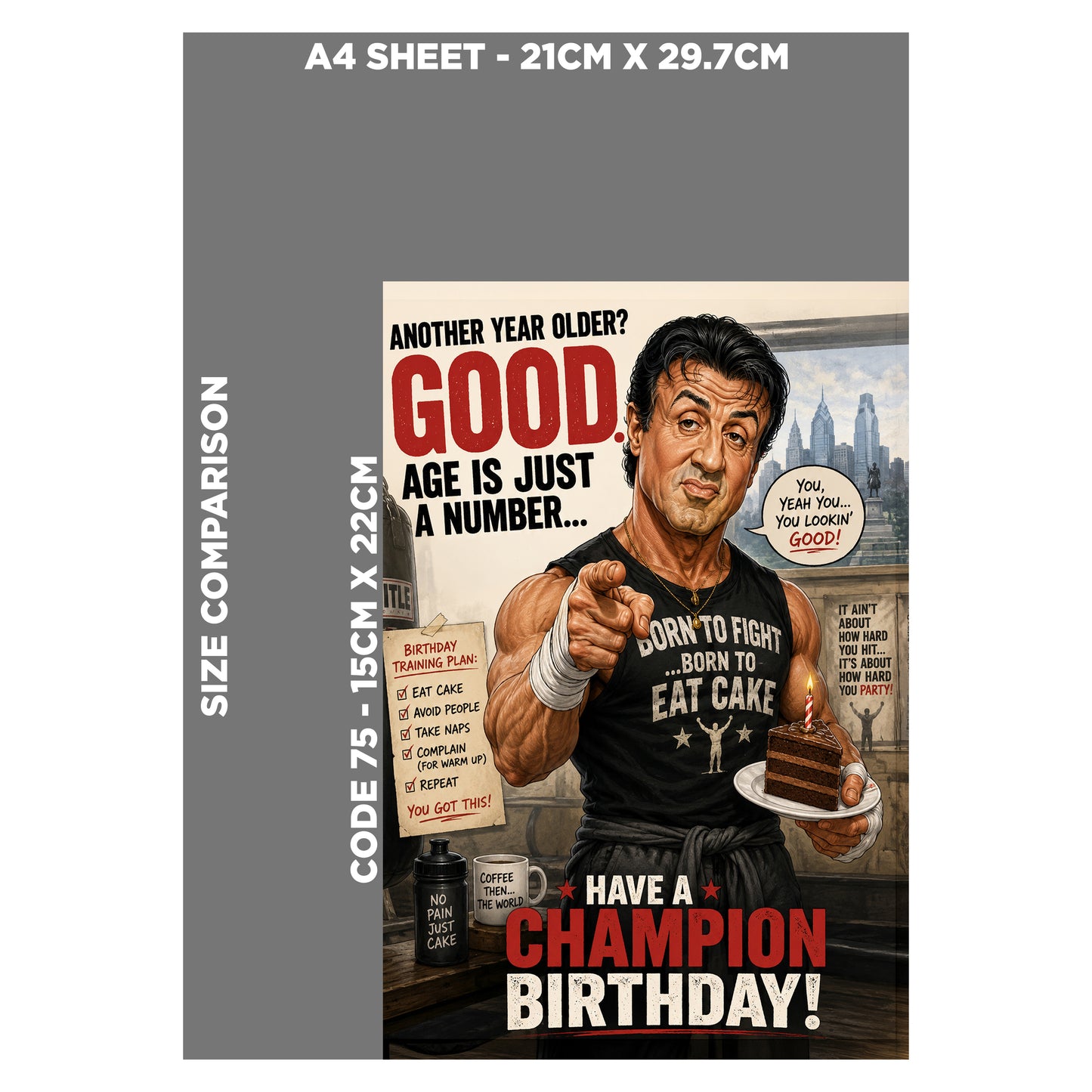 Sylvester Stallone Birthday Card