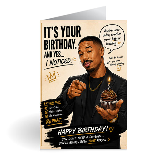 Michael B Jordan Birthday Card