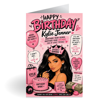 Kylie Jenner Birthday Card