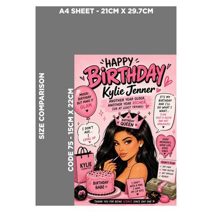 Kylie Jenner Birthday Card
