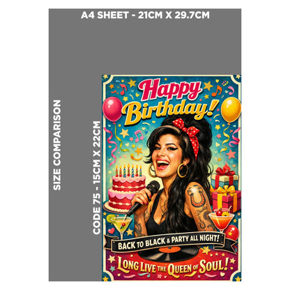 Amy Winehouse Birthday Card