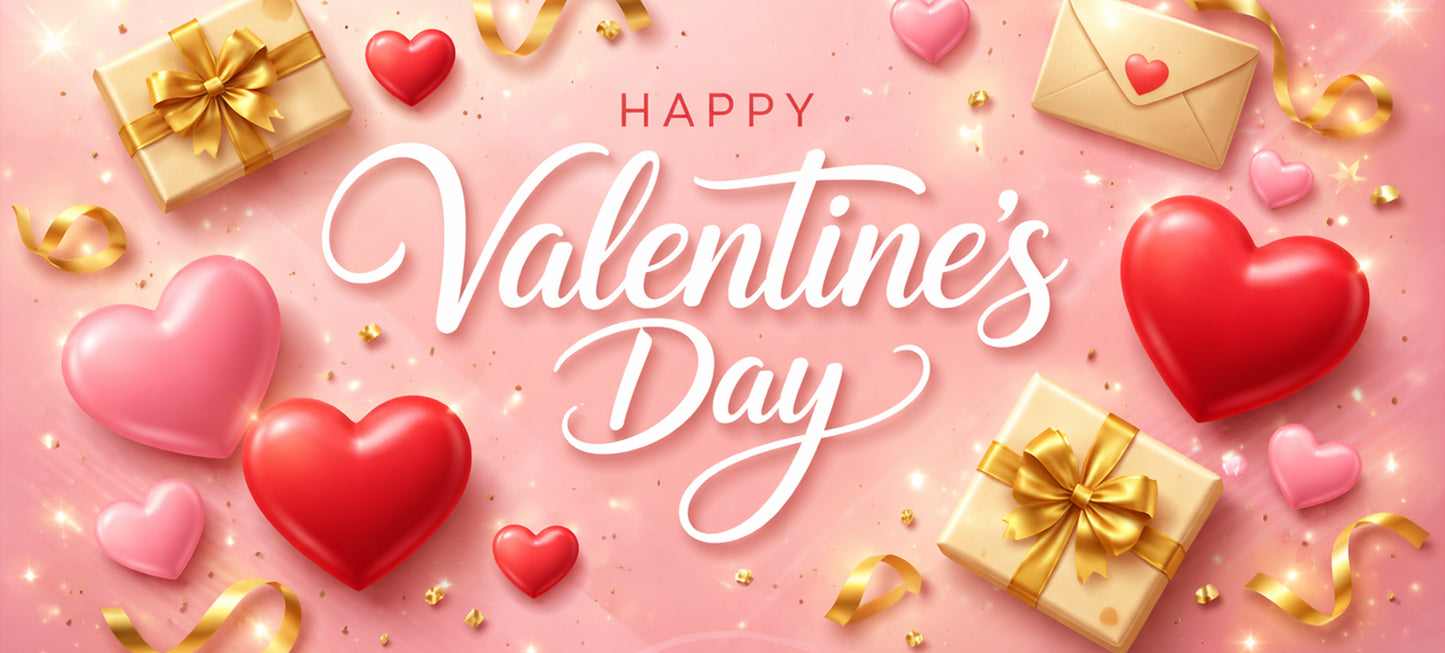 Happy Valentine's Day Hearts & Presents Mug