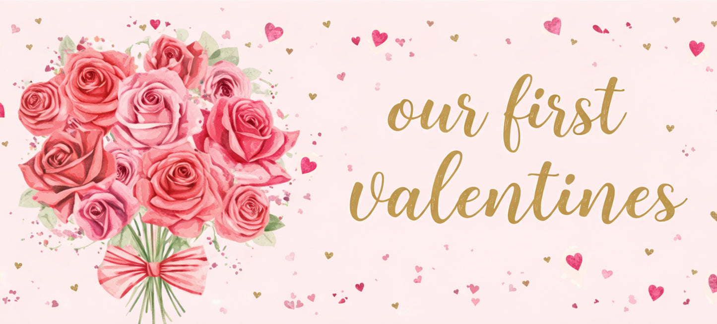 Our First Valentine's Floral Mug