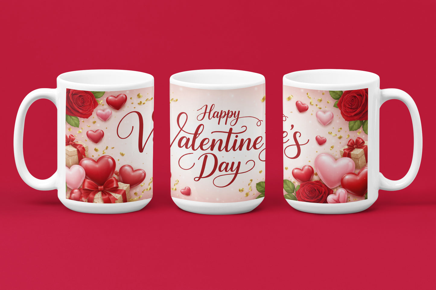 Happy Valentine's Day Roses Mug