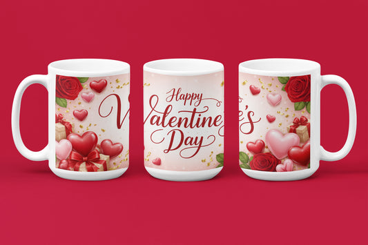 Happy Valentine's Day Roses Mug