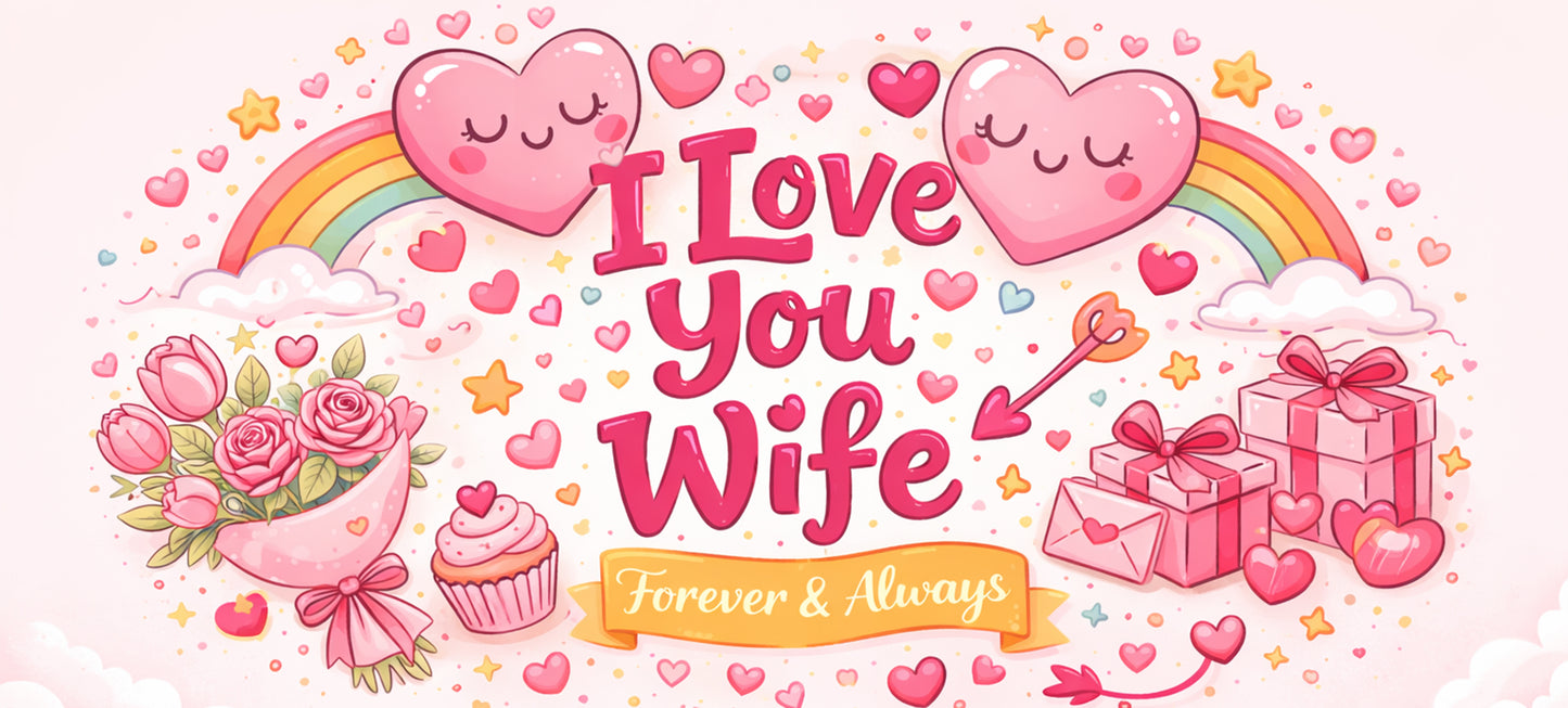 I Love You Wife Cartoon Mug