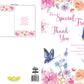 Pink Floral Butterfly Thank You