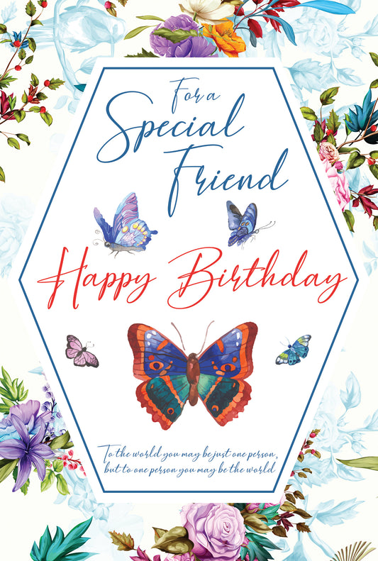 Multicolour Floral Butterfly Birthday