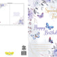 Purple & Gold Floral Butterfly Birthday