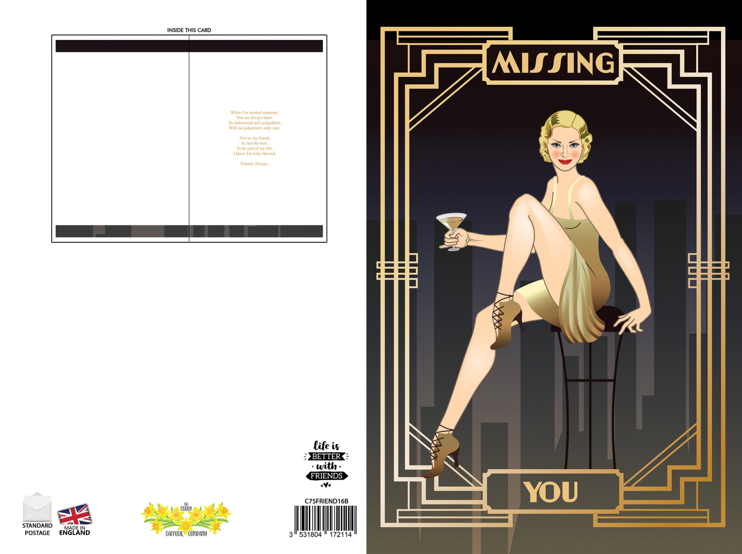 Golden Girl Art Deco Missing You