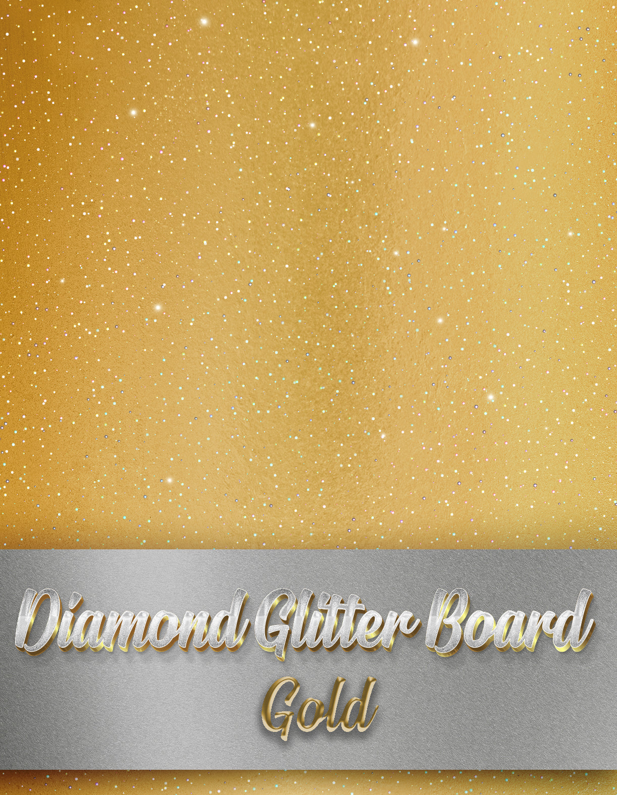 Gold Diamond Glitter Board - Pack of 10