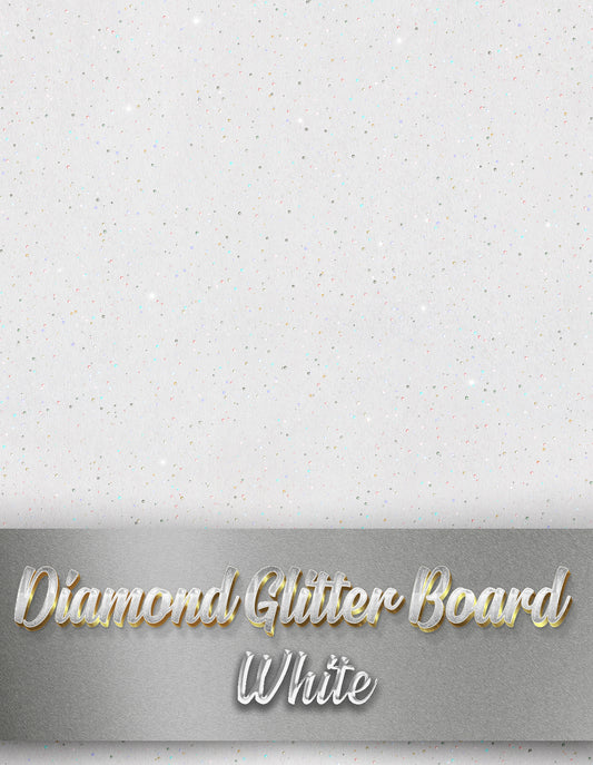 White Diamond Glitter Board - Pack of 10
